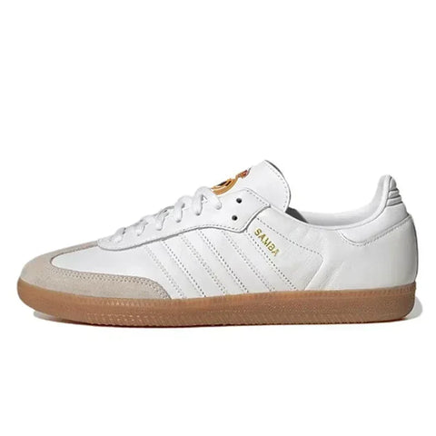 Adidas Originals Samba Low Skateboarding Shoes for Men and Women Unisex Green Tumbled Leather