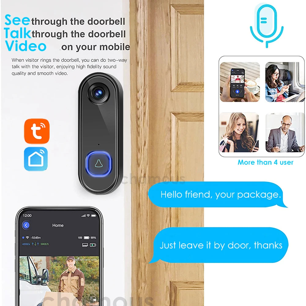 Audio Smart Door Bell  Google Home Alexa Doorbell