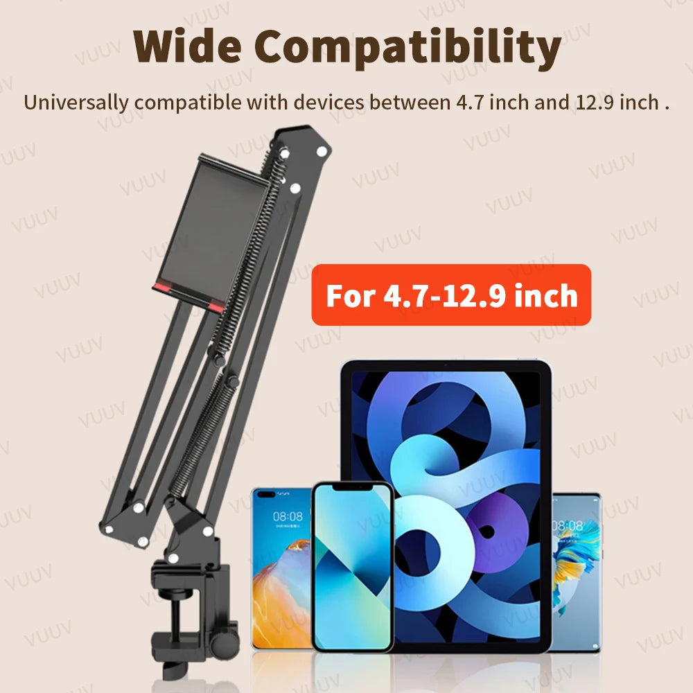 VUUV Tablet Holder iPad Desk Stand with 360° Adjustable Foldable Metal Arm Tablet Bracket for Xiaomi Samsung iPad Accessories