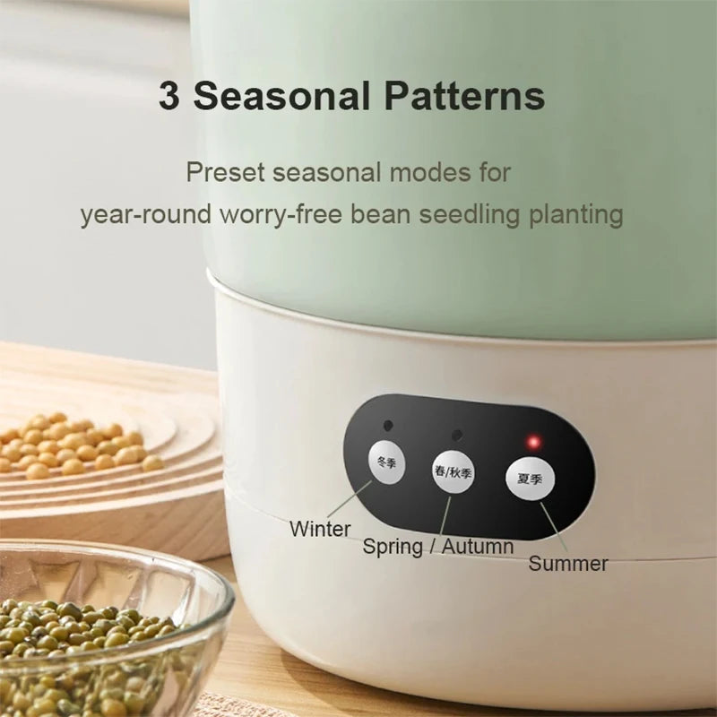 Digital Home DIY Bean Sprouts Maker Thermostat Green Seeds Growing Germinator Automatic Vegetable Seedling Growth Bucket Machine