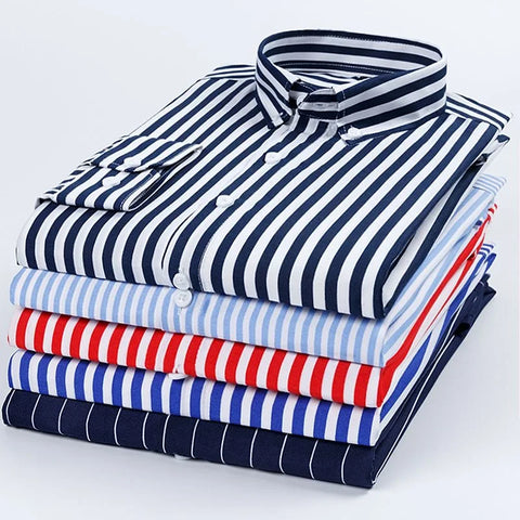 Men's Striped Shirts Long Sleeve Shirts