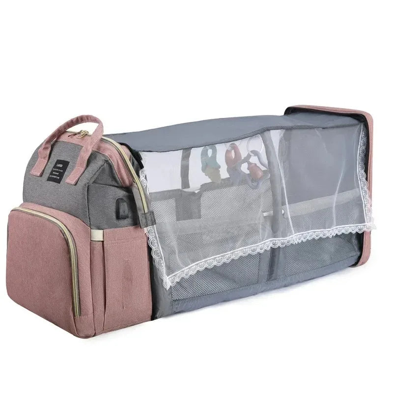 Folding Mommy Bag Portable Folding Crib Bed