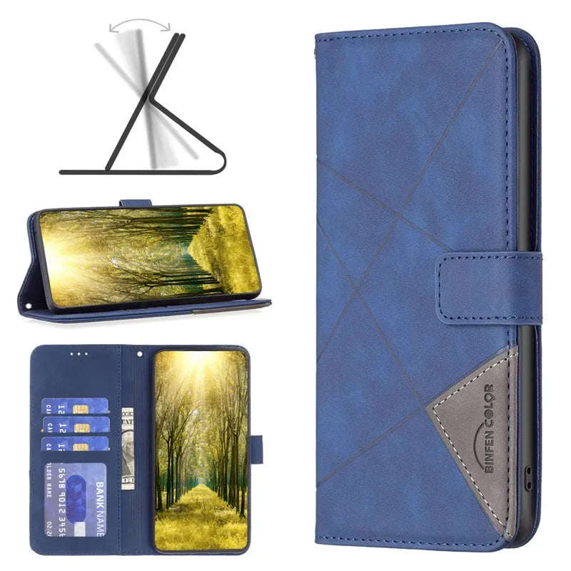 Wallet Flip Case on For Samsung Galaxy A52 Classic Phone Leather Cases For A52 4G A52s 5G A526 A525F A528 Card Slot Back Cover