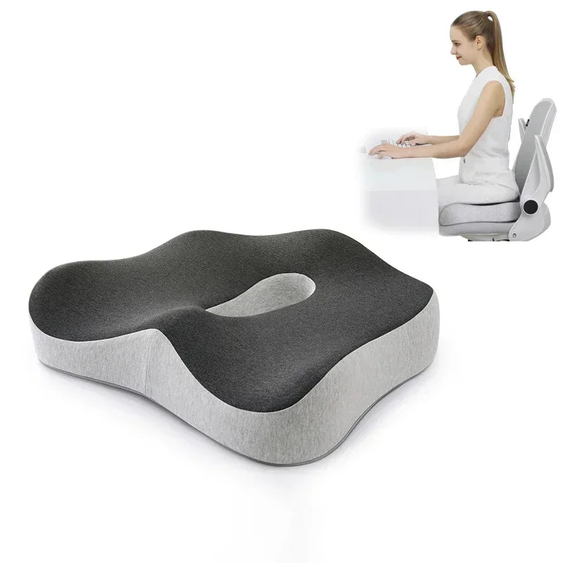 Memory Foam Office Chair Cushion Car Seat Support Waist Pillow