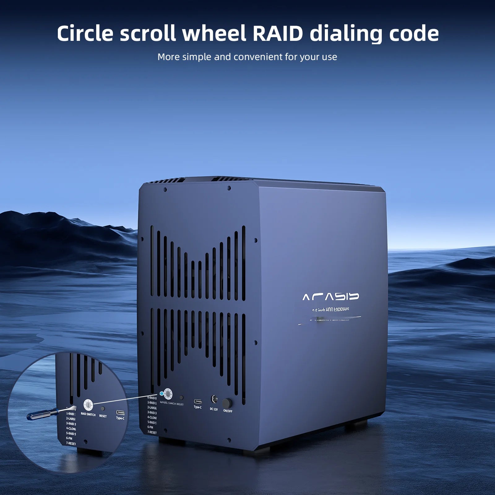 Acasis 3.5/2.5 inch 5-bay External Hard Driver HDD Case For Sata HDD Support 8 Raid Mode For Data Safety Enclosure