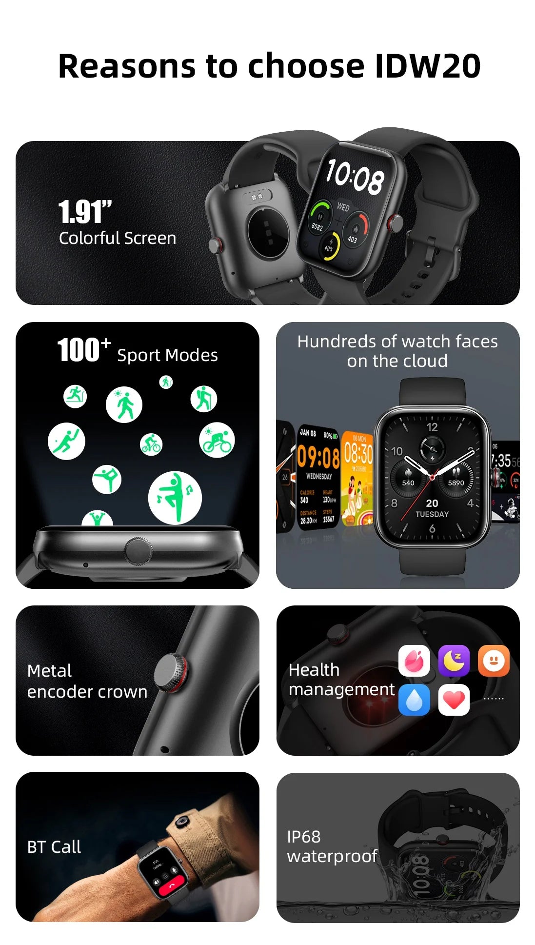 Smart Watches For Men Women Bluetooth Call Smartwatch