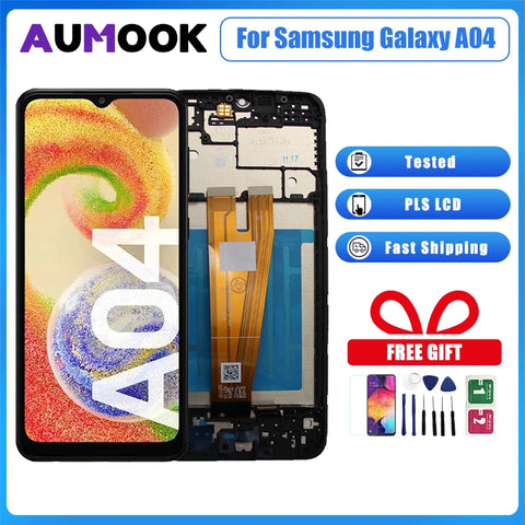 For Samsung Galaxy A04 LCD Display Touch Screen Digitizer Assembly 6.5" A045F A045F A045M LCD Display Replacement Repair Parts