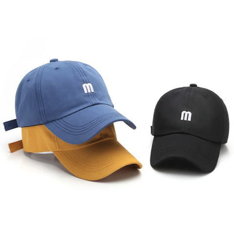 Embroidered M Baseball Cap For Women