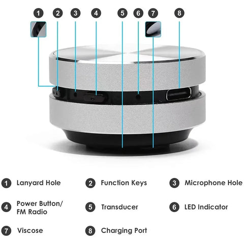 Mini Hummingbird Bone Conduction Speaker Bluetooth-Compatible TWS Wireless Stereo Dual Sound Audio Box Speakers With FM Radio