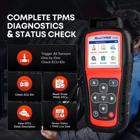 Autel MaxiTPMS TS508WF Car TPMS Diagnostic & Service Tool Activate Relearn All TPMS sensors Program MX-sensors PK TS508 TS501