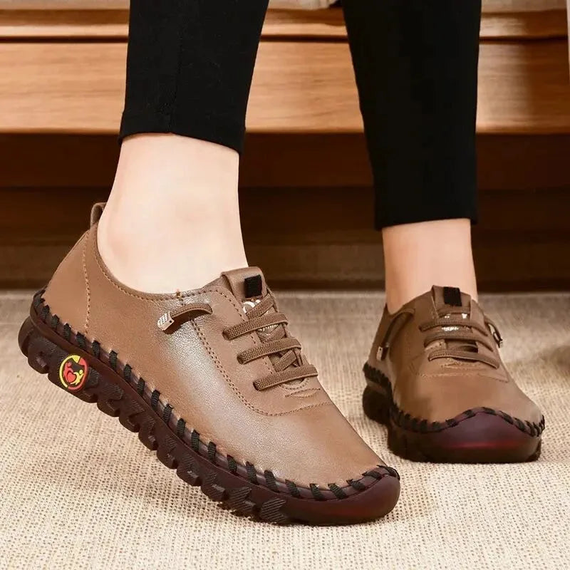 Sneakers for Women Leather Casual Vulcanized Female Shoe Soft Comfortable Flat Loafers Shoes Slip on Shoes Zapatillas De Mujer