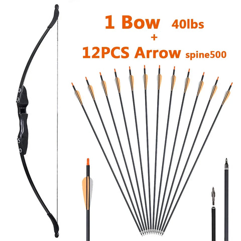 1pc Archery Recurve Bow Take-Down Straight Draw Bow For Children Adults Beginner Shooting Practise Hunting Game Accessories