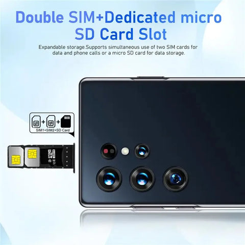 New S24 Ultra+ Smart Phone 5G Original Android 7.3 Inch HD Full Screen 22GB+2TB Mobile Phones Global Version 4G 5G S26 Ultra