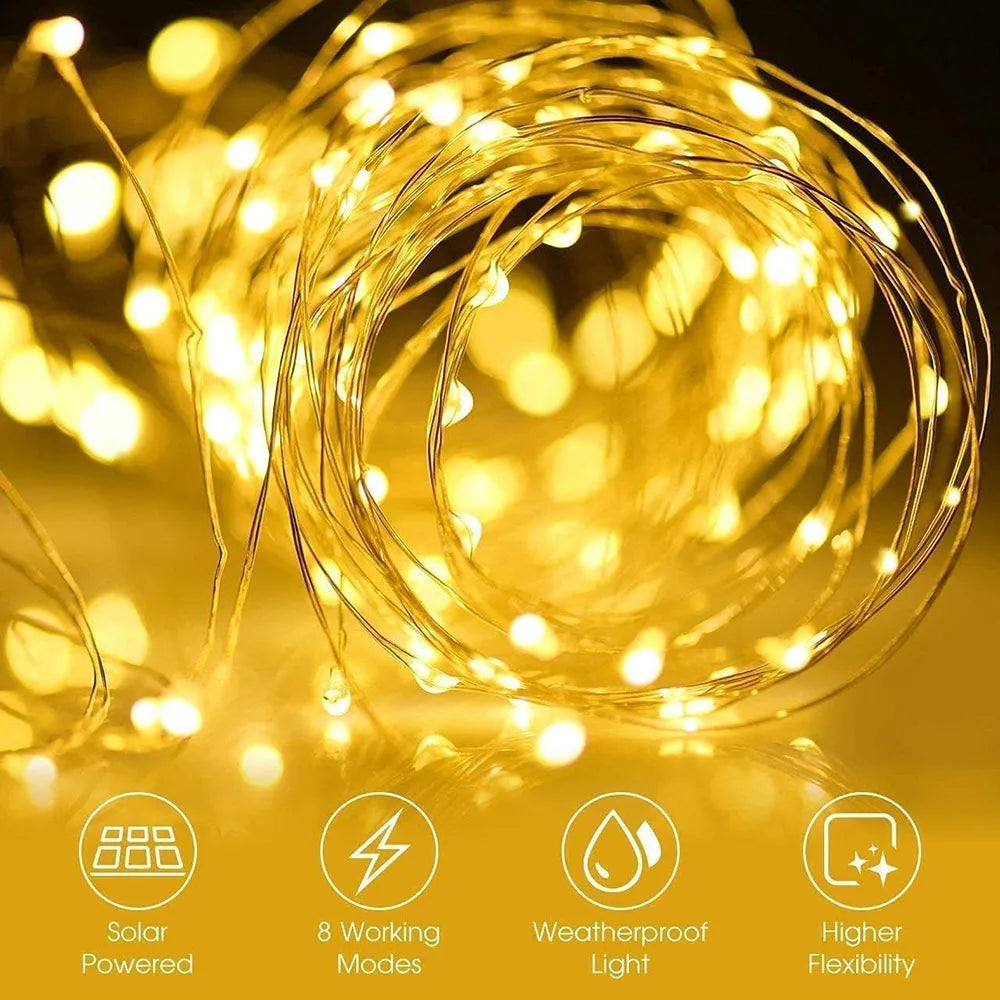 Solar Outdoor Waterproof LED Fairy String Light