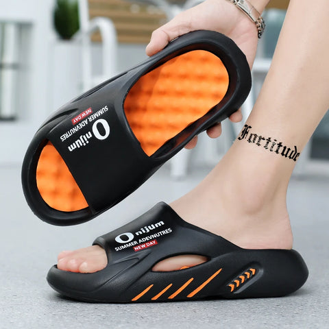 Men Massage Slippers Slides Indoor Outdoor Sandals