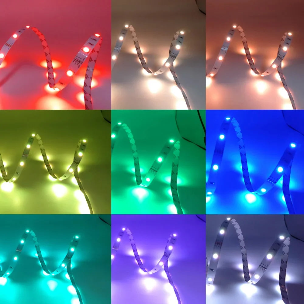 Led Strip Lights For Rooms Rgb 5050 Usb 5V Adhesive Tape Wifi Bluetooth Smart Tv Lights Ice String Ribbon Gaming Room Decoration