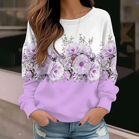 New Design Printed Hoodie Casual Tee Women's Sweatshirts