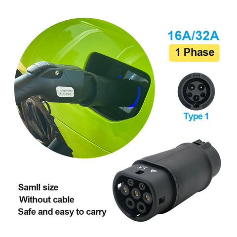 Charger Adapter Type1 to Type2 Electric Vehicle Car Charging Connector