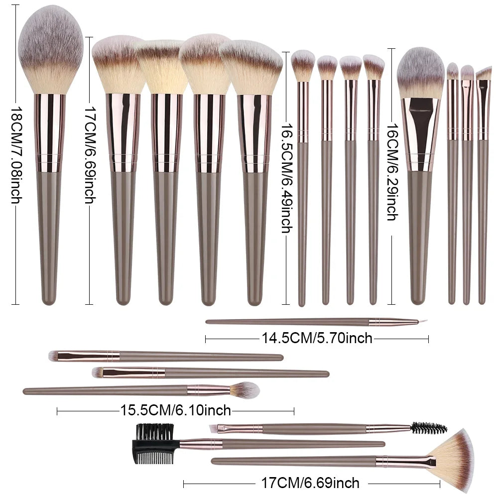 Champagne Golden Makeup Brushes