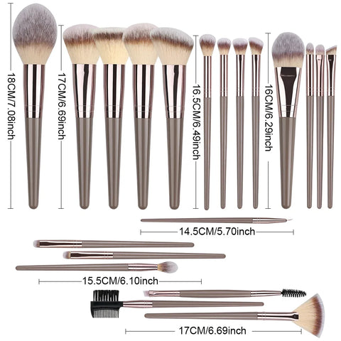 Champagne Golden Makeup Brushes