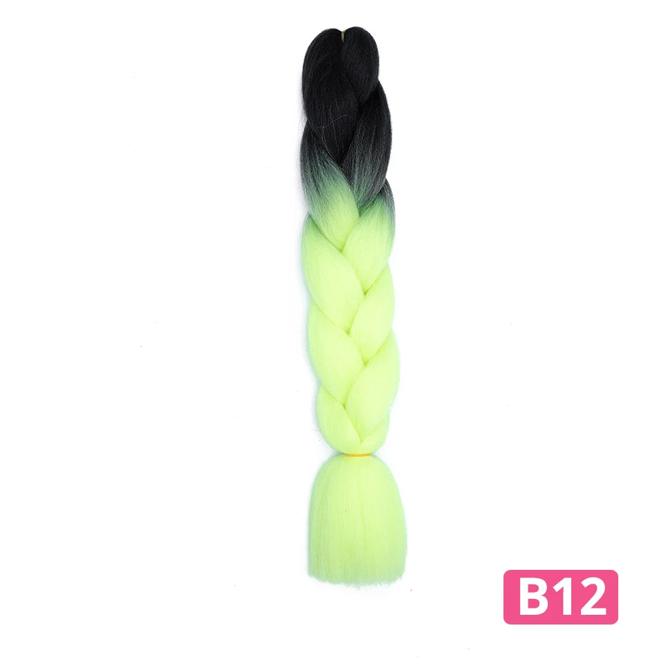 Colorful Hair for Braids Synthetic Braiding Hair Extensions for Girls Jumbo Braid Hair for Crochet Box Expression Braiding Hair