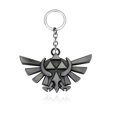 Game Zeldas Shield Keychain Symbol Pendant Enamel Metal Keyring Men Jewelry Accessories Gift