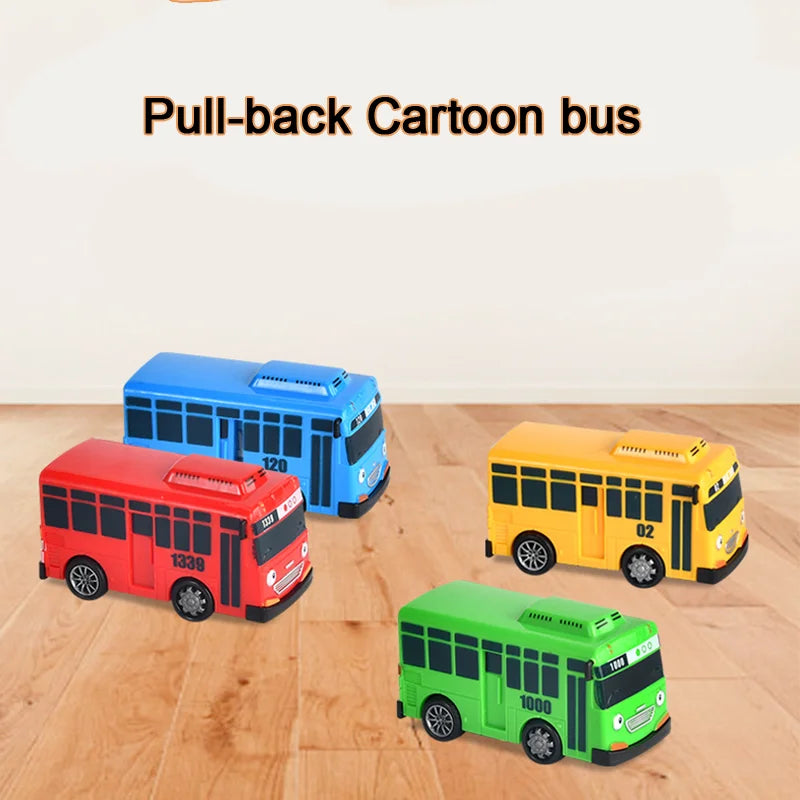 Cartoon  Bus Kids Toys Cute bus toy Mini Pull Back Car  Model Bus Toy Play Vehicles Educational Toys for Children Boys Gifts