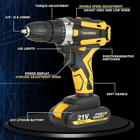 Lithium Battery Household Multi-function 2 Speed Power Tools