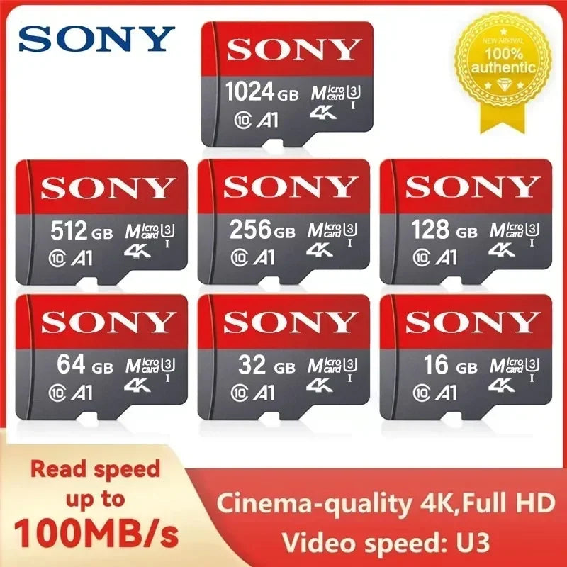 SONY Ultra Micro SD/TF 1TB Flash Memory Card 128GB 256GB 1TB 512GB Micro SD Card 64 128 GB MicroSD Dropshipping For MI Phone