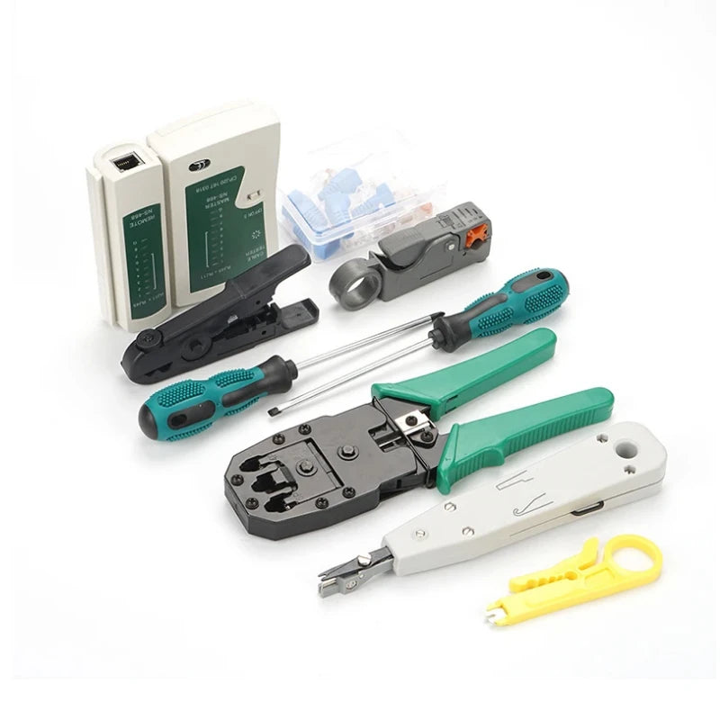 Network Tool Kit Professional Portable Ethernet Computer Maintenance LAN Cable Tester Crimper Cutter Repair Set customized