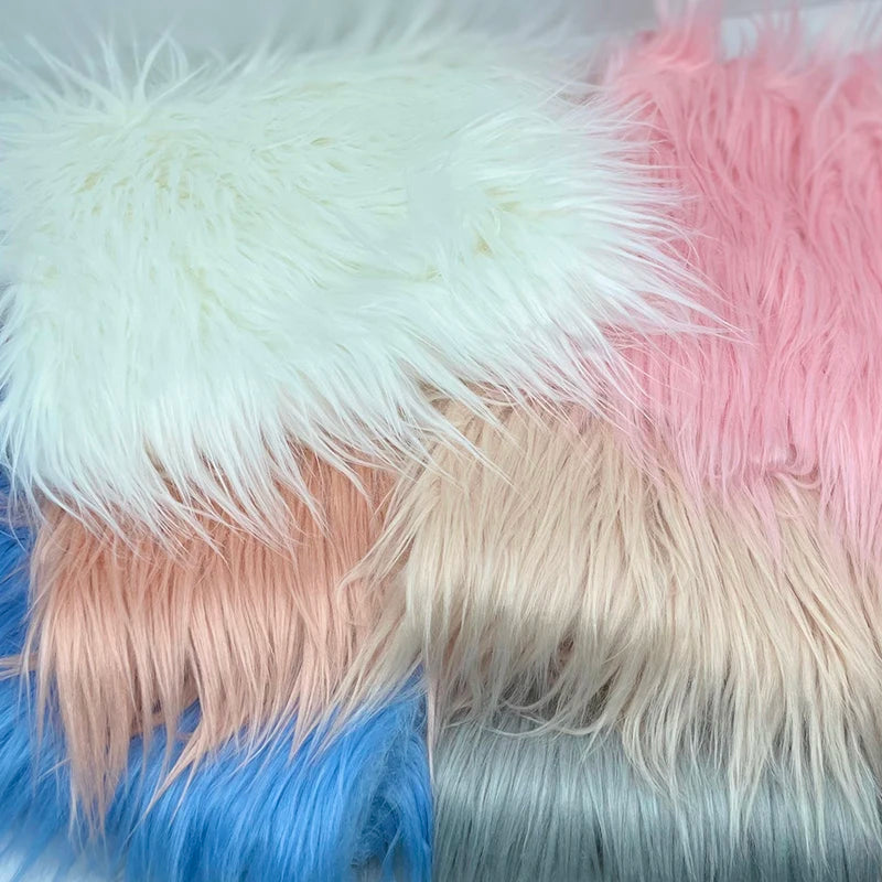 25x45cm Long Hair Faux Fur Fabric for DIY Dolls Hair Beard Craft Making Material Patchwork Garment Sewing Accessories