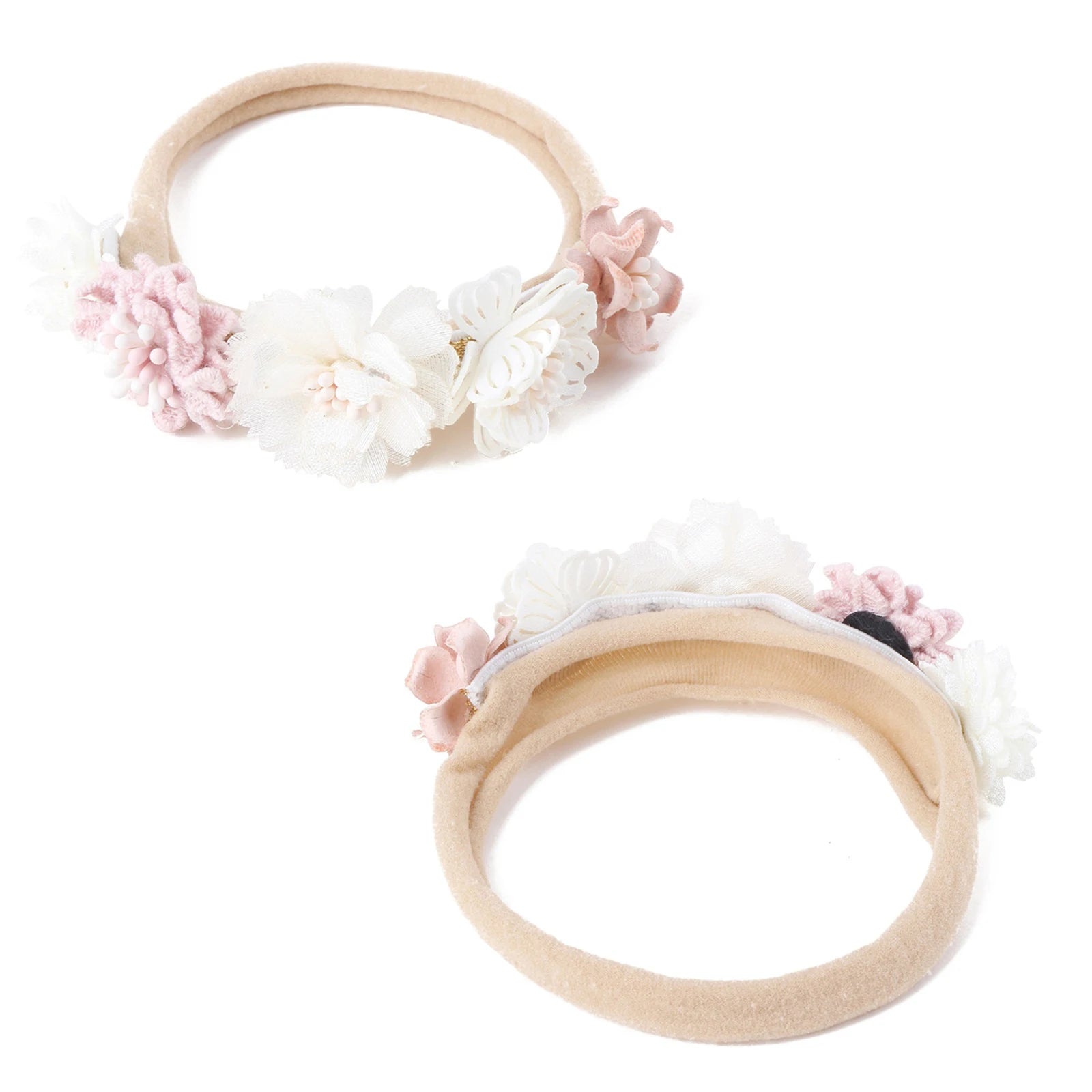 Pudcoco Baby Girls Headbands, Elastic Flower Head Wraps Photo Props Hair Accessories for Infant