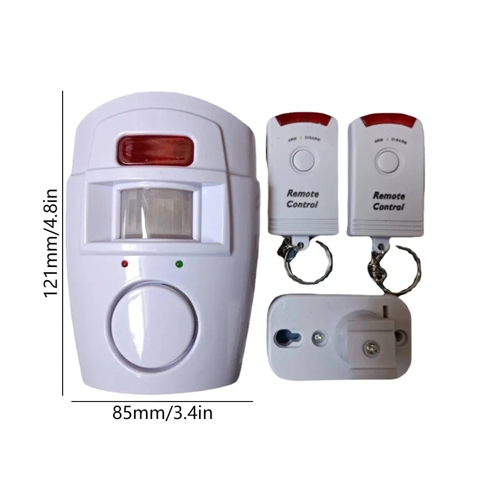 Motion Detector Alarm Battery-powered PIR Alert Infrared Sensor Alarm Home Security System for Door Shed Garage Caravan