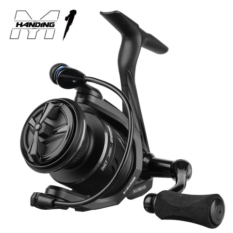 HANDING M1 Spinning Reel 12kg Max Drag Graphite Reel, 9 + 1 Ball Bearings, 5.2:1 Gear Ratio Fishing Reel for Perch Bass and Pike