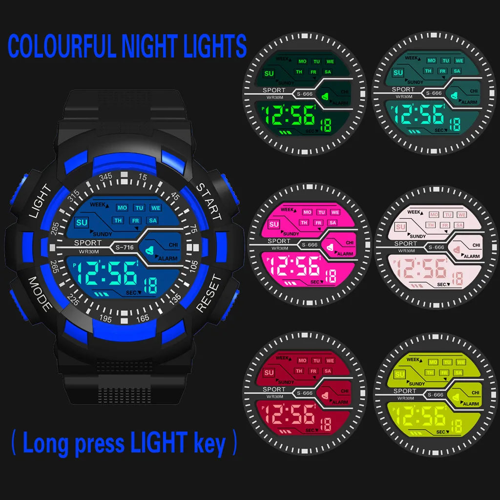 Men Sports Waterproof Date Backlit Watch