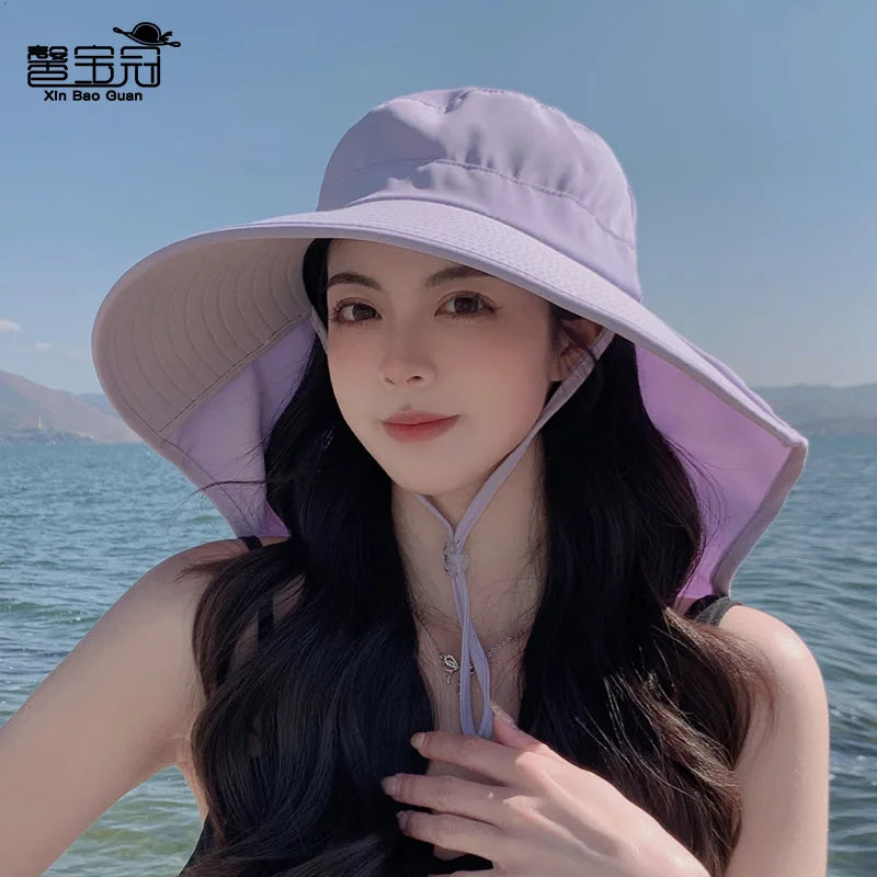 Outdoor Sun Bucket Hat for Women Girls with 50+