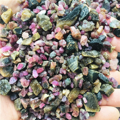 50-1000g Natural crystal color tourmaline gemstone vein healing reiki DIY material stone craft