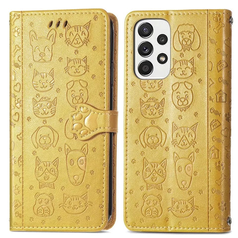 Cat and Dog Pattern Leather Case For Xiaomi