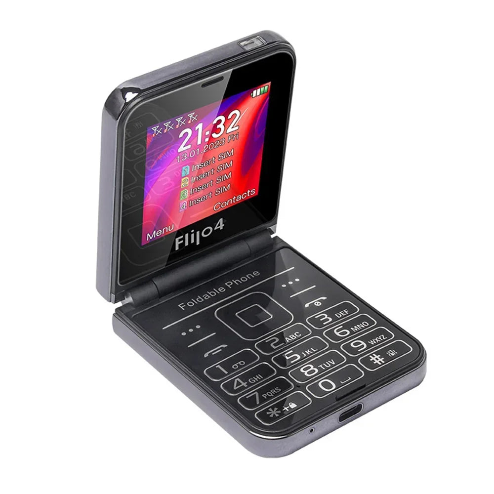 Fold Flip Phone 2G Mobile Phone for Elderly Dual Screen