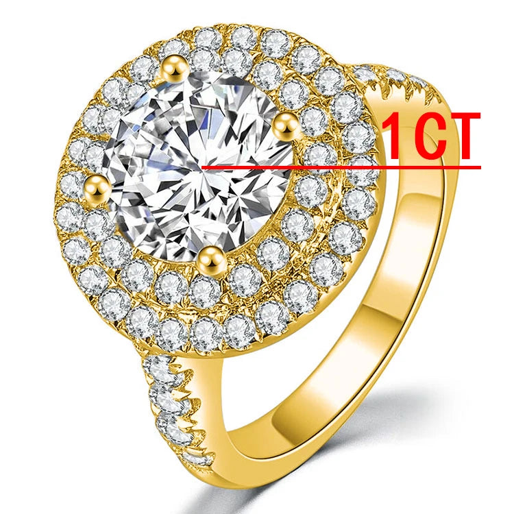 925 Silver 9K Gold 14K Gold 2 Carat 3Carat 5Carat 1Carat Moissanite Diamond Wedding Bands Engagement Gift