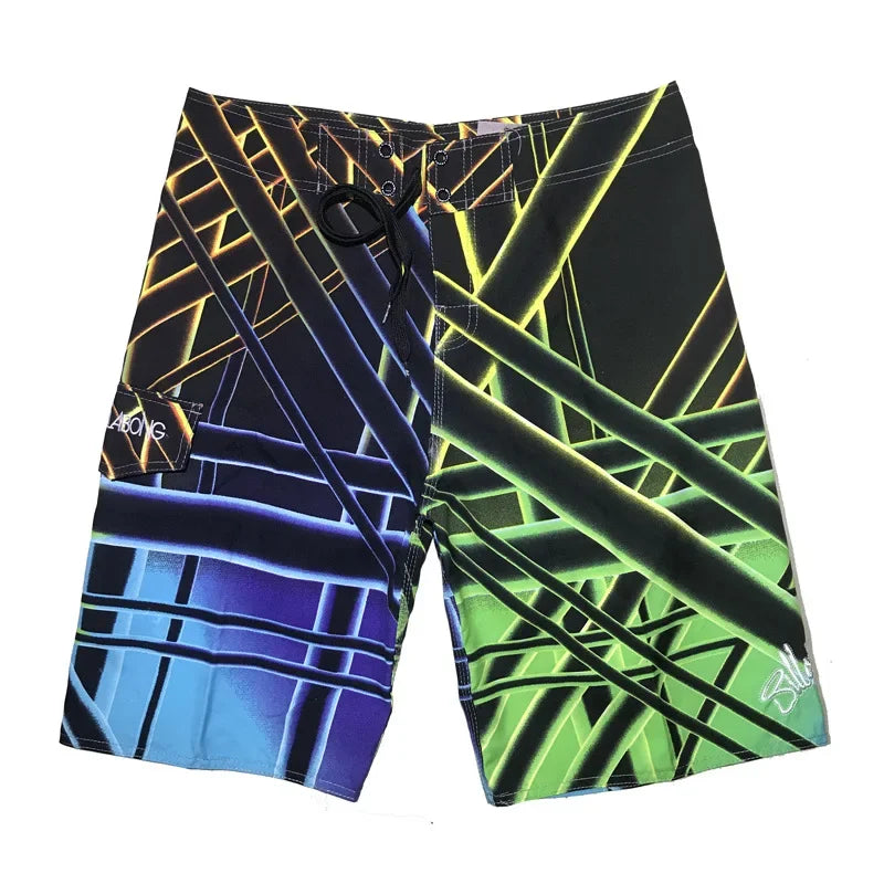 New Swimwear Men Swim Beach Shorts Mens Swimming Trunks Swimsuit Man bermuda Beachwear Surf Board Bathing Suit Pocket Badeshorts