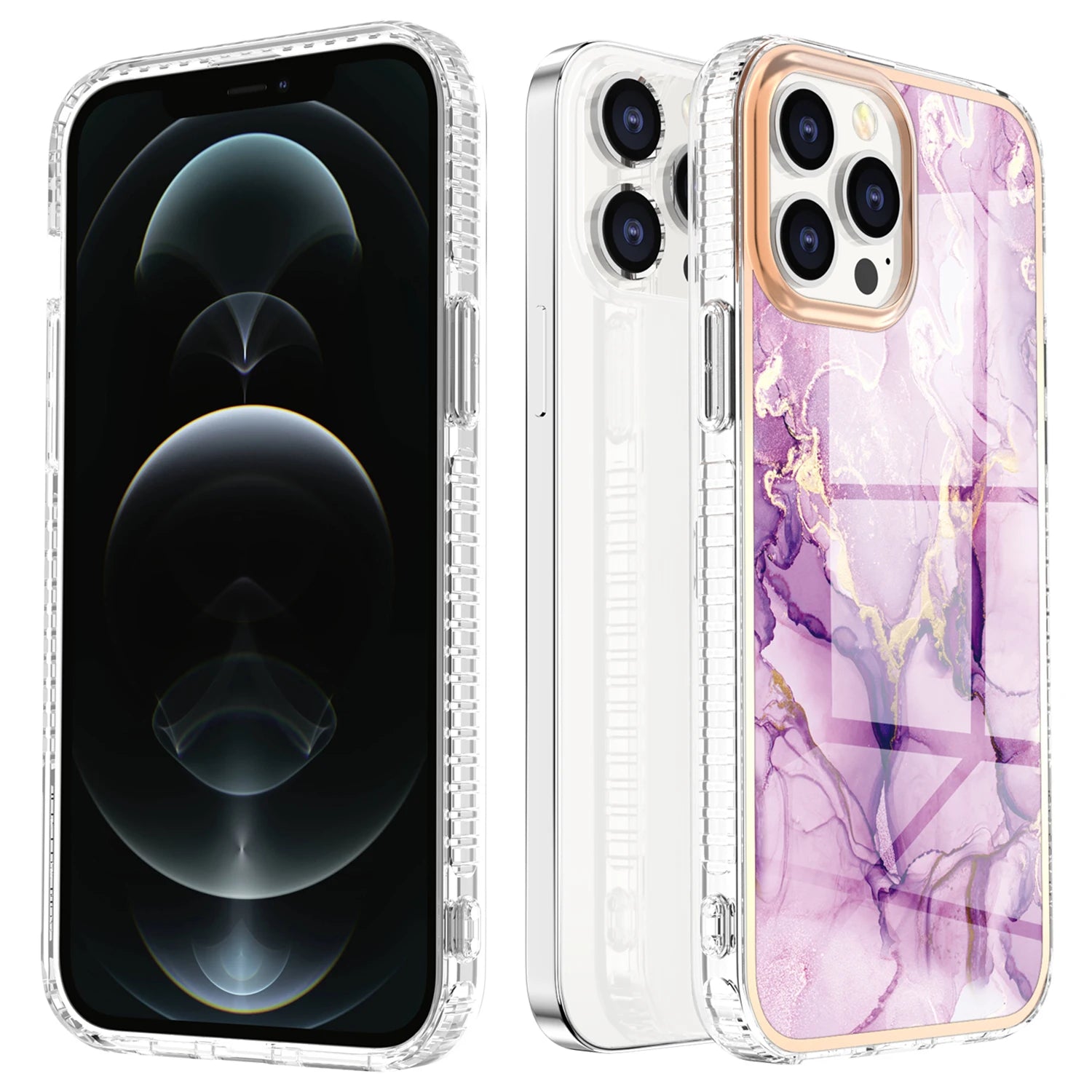 Gradient Colorful Marble Armor Case For iPhone 15 14 Pro MAX 13 12 11 X XS XR 7 8 14 Plus PC Bumper Shockproof Phone Cover