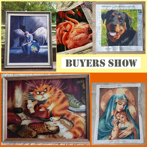 Animal Pet Cat Pre-Printed Cross-Stitch Embroidery Full Kit DMC Threads Painting Knitting Needlework Sewing Sales Magic Mulina