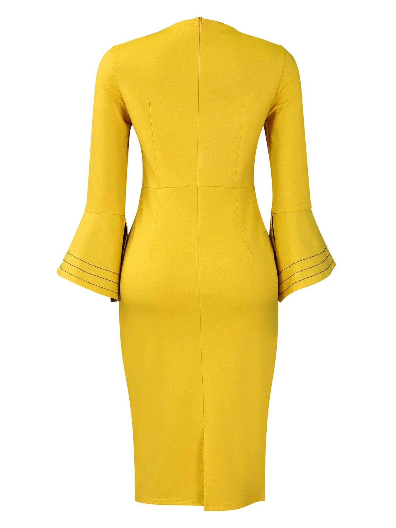 Fashionable And Elegant Style Wrapped Hip Commuting Pencil Dress