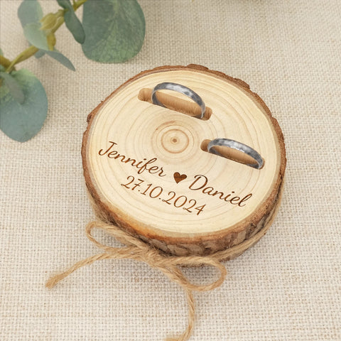 Personalized Wooden Wedding Rings Box