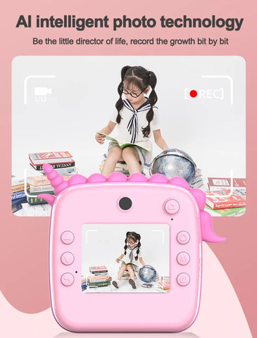 Kids Instant Print Camera Thermal Printing Camera Dual Lens Digital Photo Camera Toys Child Drawing Camera Toy Outdoor Gift