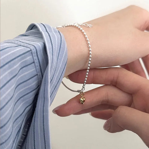 VENTFILLE 925 Sterling Silver Pearls Bamboo Knots Bracelet for Women Girl Simple Korean Jewelry Birthday Gift Dropshipping