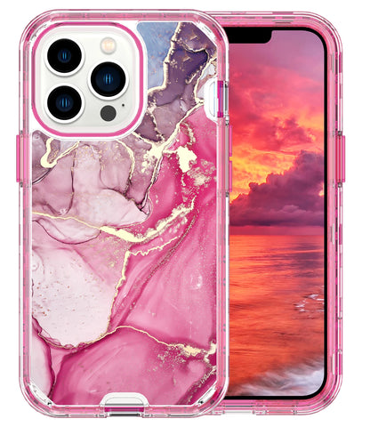 Gradient Colorful Marble Armor Case For iPhone 15 14 Pro MAX 13 12 11 X XS XR 7 8 14 Plus PC Bumper Shockproof Phone Cover