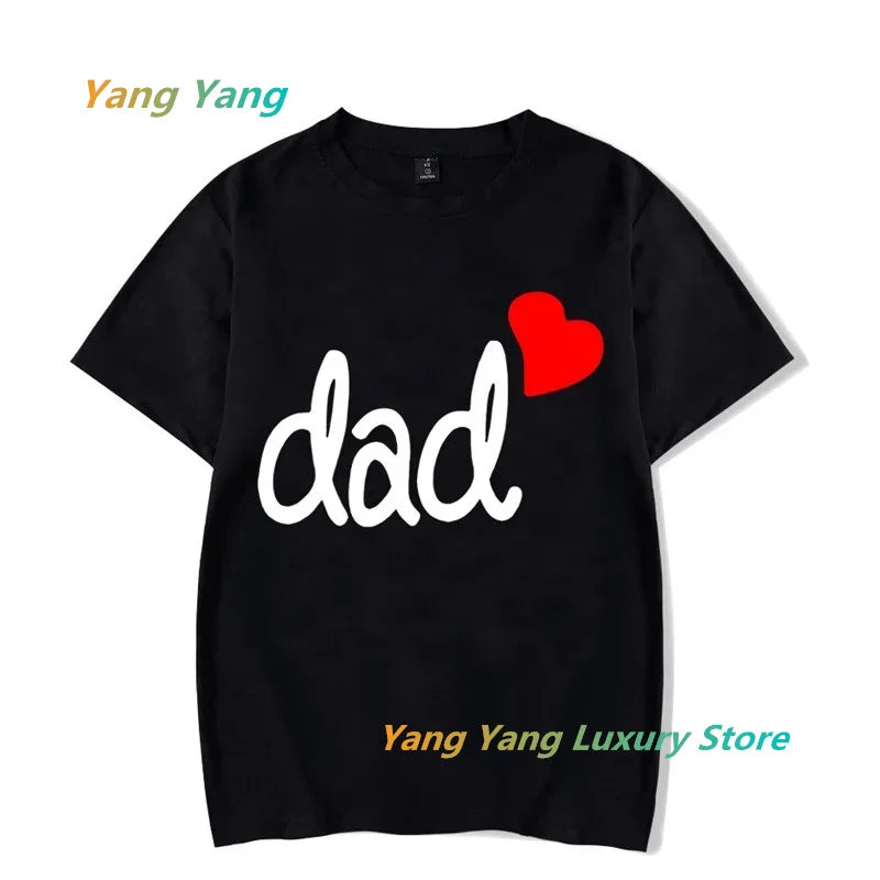 Mom Dad Me Family Matching Outfits Father Daughter Son T Shirt Family Look Tops Tee Daddy Me Baby Kids Clothes Father's Day Gift