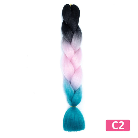 Colorful Hair for Braids Synthetic Braiding Hair Extensions for Girls Jumbo Braid Hair for Crochet Box Expression Braiding Hair